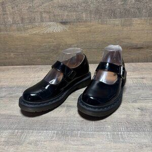Dr. Martens 12295 Black Patent Leather Mary Jane Shoes Women's Size 6